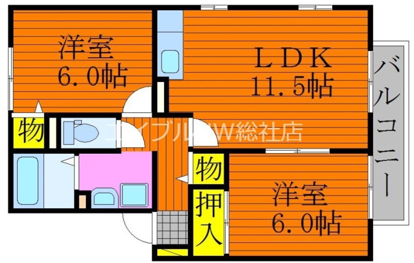 間取図 アリッサム２１　Ａ