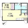 フォルティス四十瀬Ⅱ 1LDKの間取り