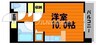 アーバンビュー倉敷カレッジコート 1Rの間取り