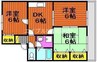 エスポワール都Ⅱ　Ａ棟 3DKの間取り
