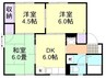 ラベンダーヒルズB棟 3DKの間取り