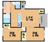 ファヴィリータC 2LDKの間取り
