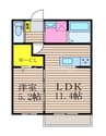 メゾンSORA 1LDKの間取り