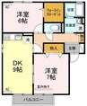 クリエンテ　A棟 2DKの間取り