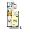 フォルビート 1LDKの間取り