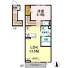 フォルビート 1LDKの間取り