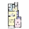 アドベントヒルズＢ 1LDKの間取り