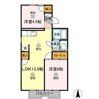 間取図 パレーシャルフダバ