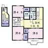 レーベン中畝　Ｄ 3LDKの間取り