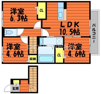 間取図 D-room141