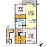 Le Clair 2LDKの間取り