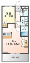 ボヌール若宮 1LDKの間取り