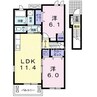 ア・レーズＴ 2LDKの間取り
