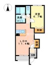 カトレア 1LDKの間取り