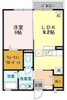 ノールヴィラージュ 1LDKの間取り