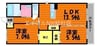 ひまわりＣ 2LDKの間取り