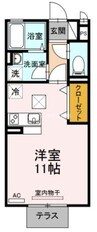 ブラウンヒル 1Rの間取り