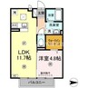 クレイドル浜町 1LDKの間取り