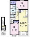 マロンＢ 2LDKの間取り