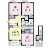 フラワーロードＡ 3LDKの間取り