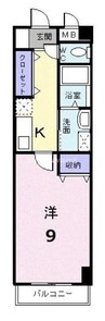 プリート・カーサ 1Kの間取り
