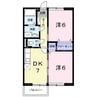 ブランドール・ヴィラ 2DKの間取り