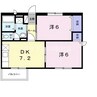 ニュ－エルディム上成Ａ 2DKの間取り