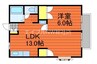 ピーチハイツ 1LDKの間取り