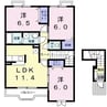 ニューマロンテールＢ 3LDKの間取り