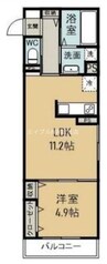 グランデ倉敷駅前 1LDKの間取り