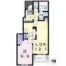 グラドゥアーレＡ 1LDKの間取り