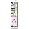 ルミネ高須Ｂ 1Kの間取り