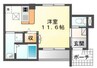 ルピナス 1Kの間取り