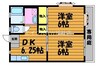 ジャン・ド・フルール 2DKの間取り