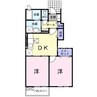 パラッツオ・クォーレＣ 2DKの間取り