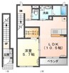 フィオーレ 1LDKの間取り