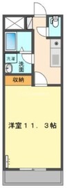 リバパレス 1Kの間取り