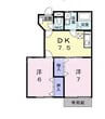 グラン・ヴェスト 2DKの間取り