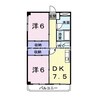 サンリーヴェ 2DKの間取り