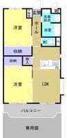 ラルゴ 2LDKの間取り
