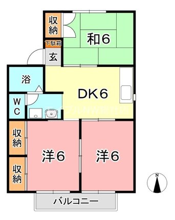 間取図 プラザ東総社　A