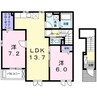 アンシャンテ 2LDKの間取り