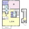 プリムヴェール 1LDKの間取り