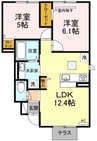 プラント　Ｂ棟 2LDKの間取り
