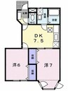 ニューコーポ小松Ａ 2DKの間取り