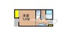 Octo casa soja(オクトカーサ総社） 1Kの間取り