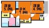 Bonheur H 2DKの間取り