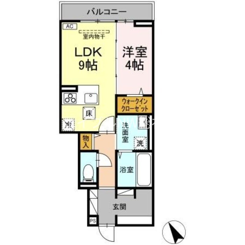 エルドール 1LDKの間取り