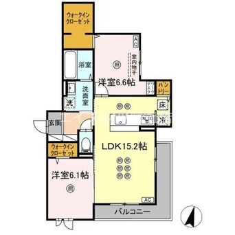 間取図 ガーデン　ラピッズ　