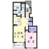 スマイリー　Ⅳ 1LDKの間取り